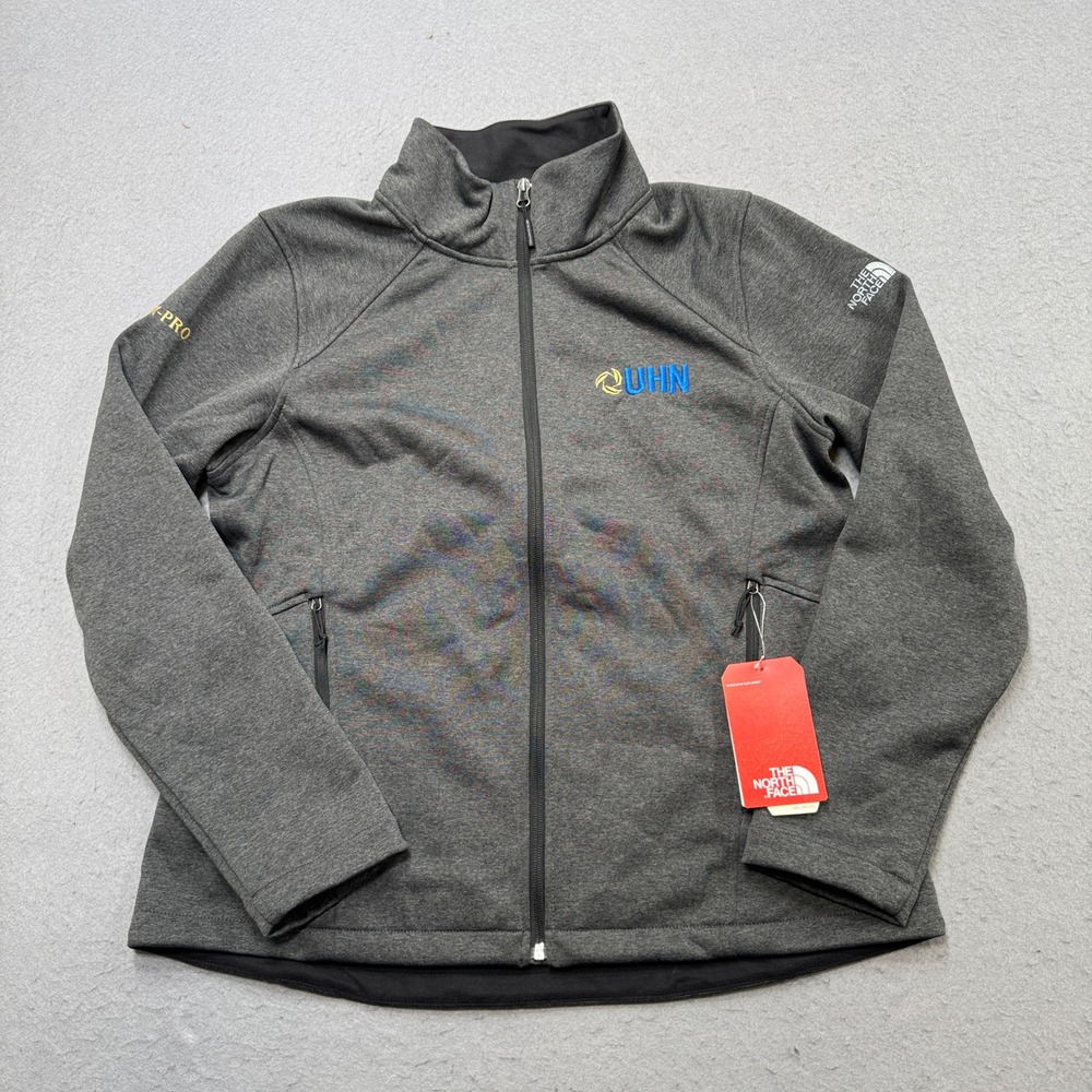NEW The North Face Jacket Women's XL Gray Slim Fit Softshell Windwall Gorpcore